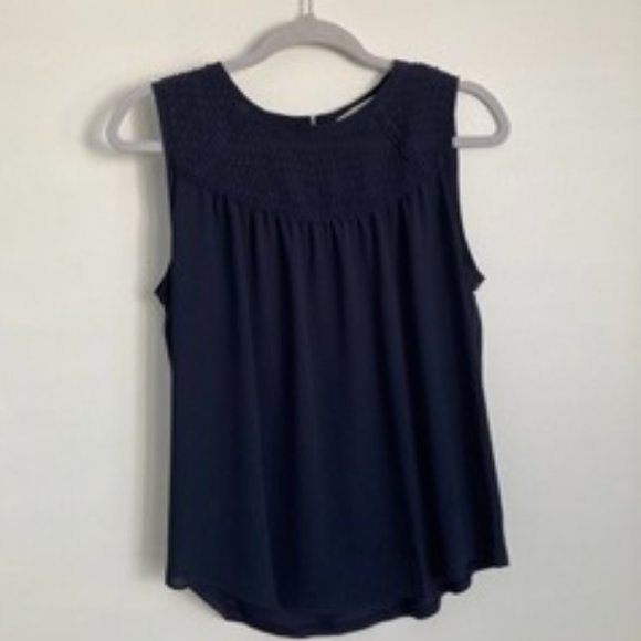 Loft Women's Small Navy Blue Sleeveless Top - Picture 1 of 2